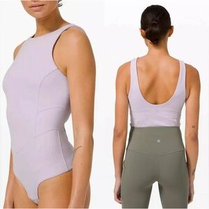 NWT Lululemon Align Bodysuit High Neck Bra Support in Lavender Dew Size 6